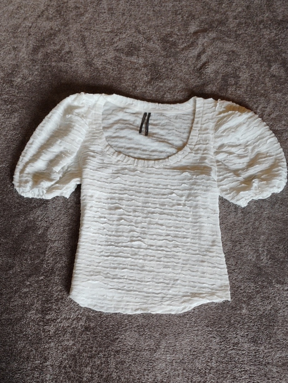Anthropologie Textured Ruffled Top